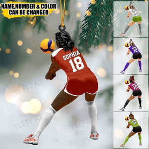 Personalized Volleyball Defensive Player/Libero Acrylic Christmas Ornament - Gift For Volleyball Players