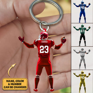 Personalized American Football Acrylic Keychain-Great Christmas Gift Idea For Football Player/Lover