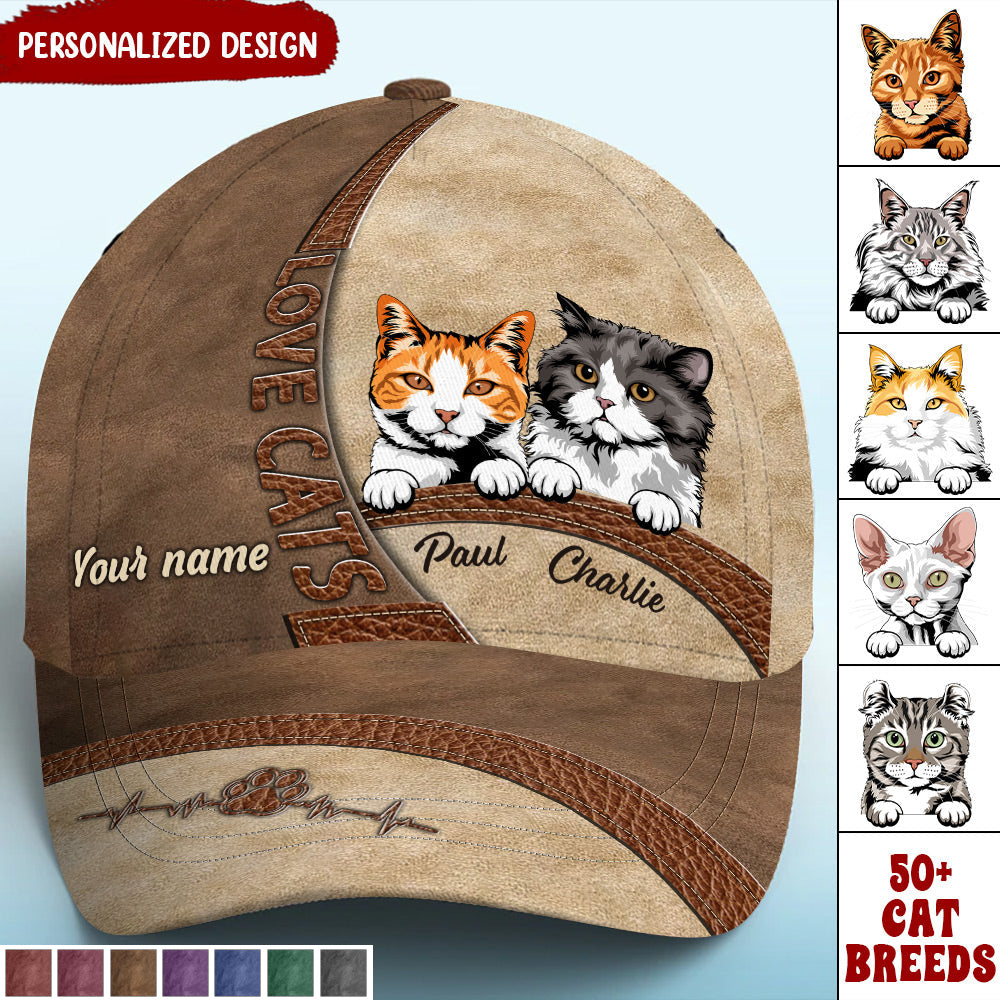 Love Cool Kitten Pet Cats Personalized Classic Cap