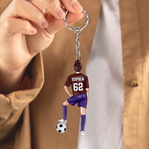 Personalized soccer player/lover Keychain