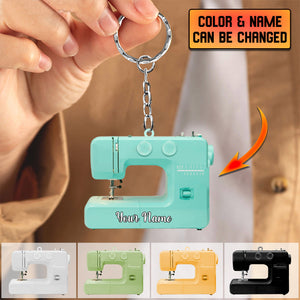 Sewing  Machine Personalized Acrylic Keychain - Gift for Sewing Lovers