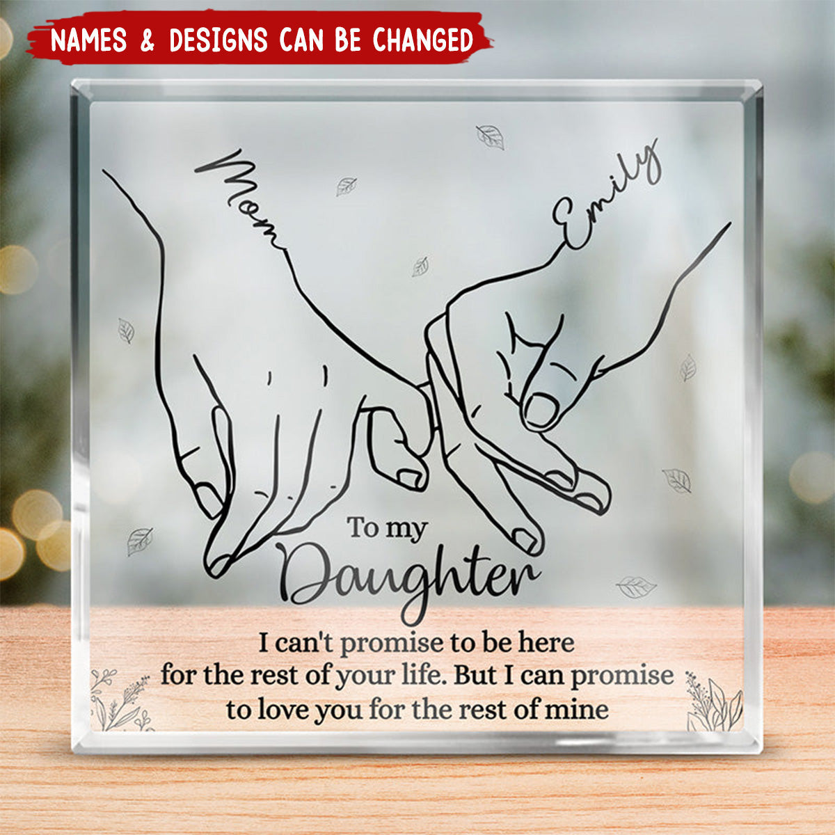 Always Be My Baby Girl/Boy - Family Personalized Custom Square Shaped Acrylic Plaque - Gift For Daughter/Son From Mom
