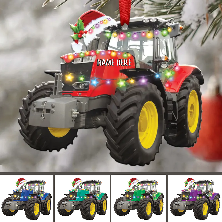 Tractor - Personalized Christmas Ornament