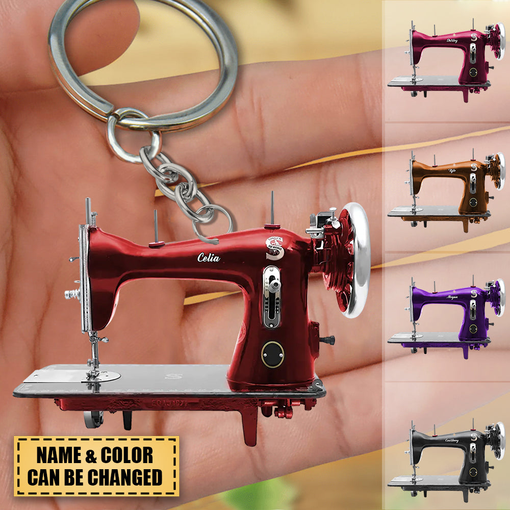 Sewing Machine- Personalized Flat Acrylic Keychain