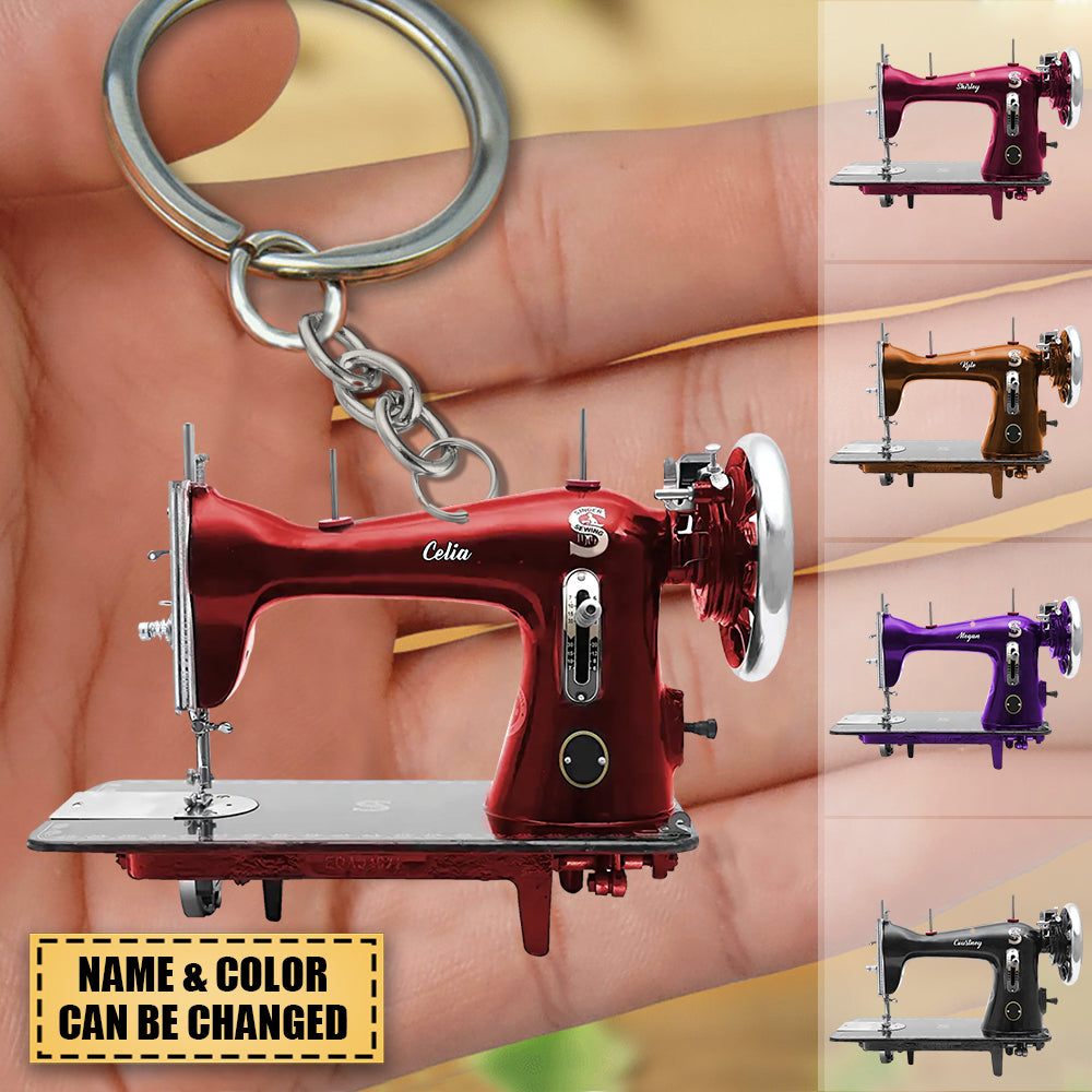 Sewing Machine- Personalized Flat Acrylic Keychain