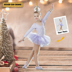 Lovely Little Ballerina Dancing Ballet - Personalized Acrylic Photo Ornament