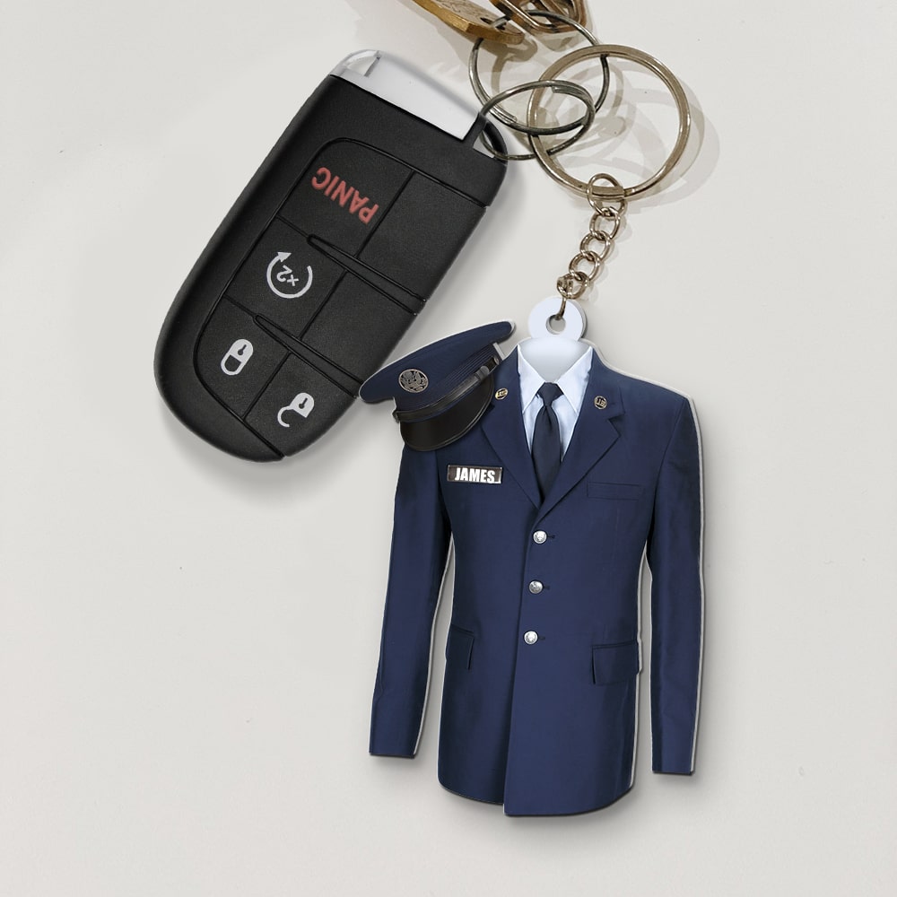 Uniform On A Clothes Hanger- Personalized Keychain