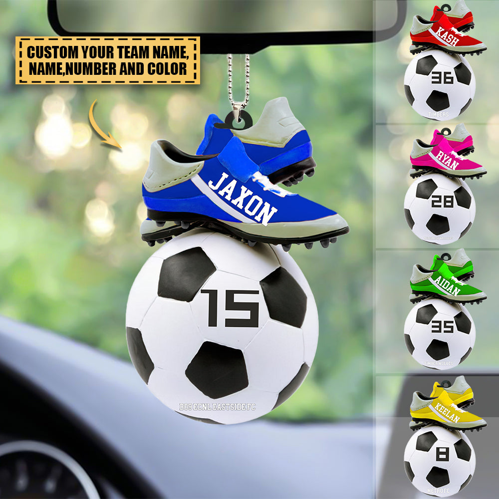 Personalized soccer Christmas Ornament-Great Gift Idea For Soccer Players&Soccer Lovers