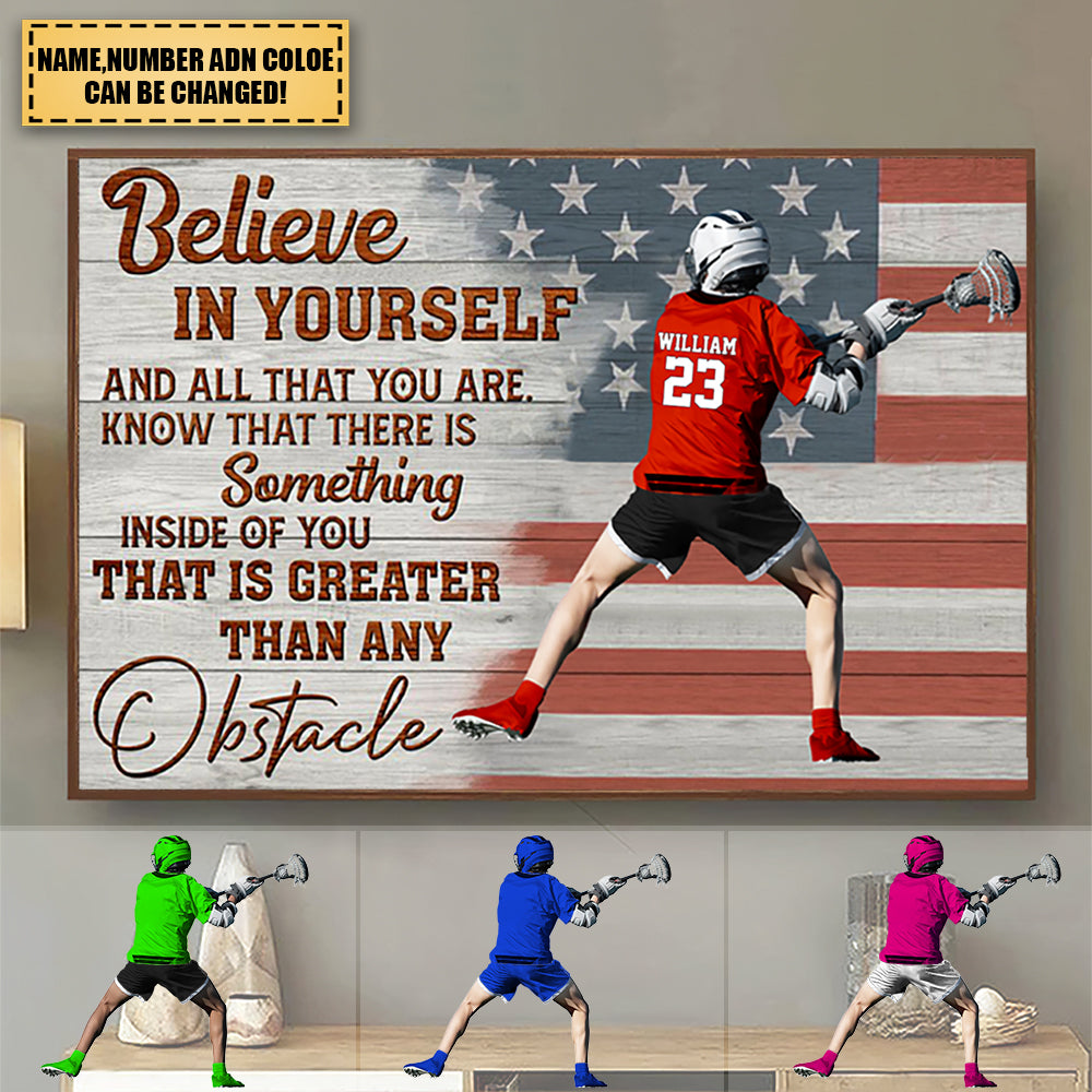 2022 New Release Personalized Lacrosse Players Horizontal Poster-Gift idea For Lacrosse lovers