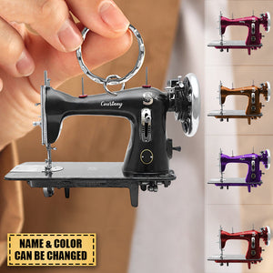 Sewing Machine- Personalized Flat Acrylic Keychain