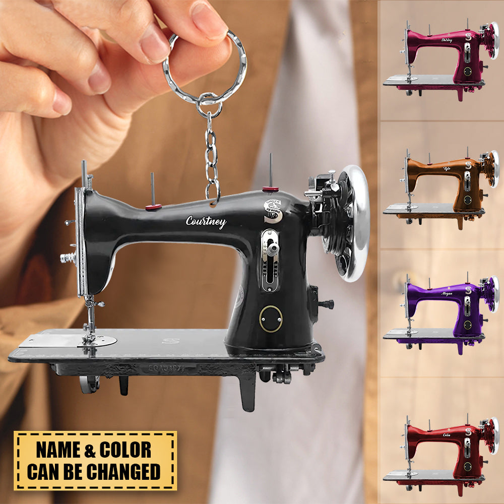 Sewing Machine- Personalized Flat Acrylic Keychain