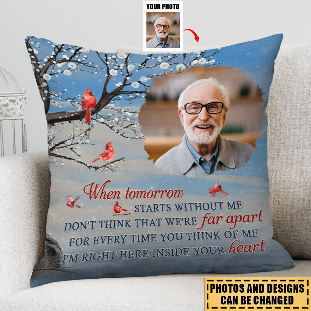 Custom Photo I'm Sending You My Love - Memorial Personalized Custom Pillow - Sympathy Gift For Family Members