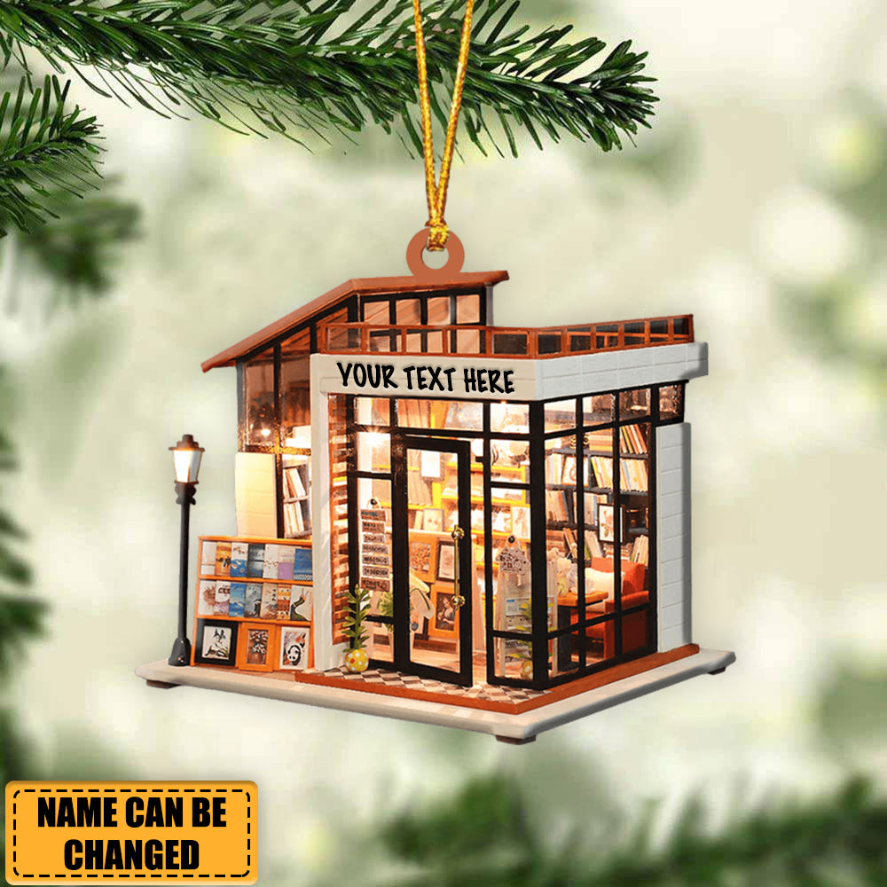 Personalized Book Store Christmas Ornament - Gift for Librarian, Librarian Book , Lover Bookworm, Book Lover Gift