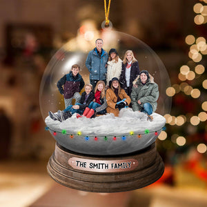 Personalized Family/Sisters/Friends/Pets In Christmas Snowball Acrylic Ornament-Upload Photo