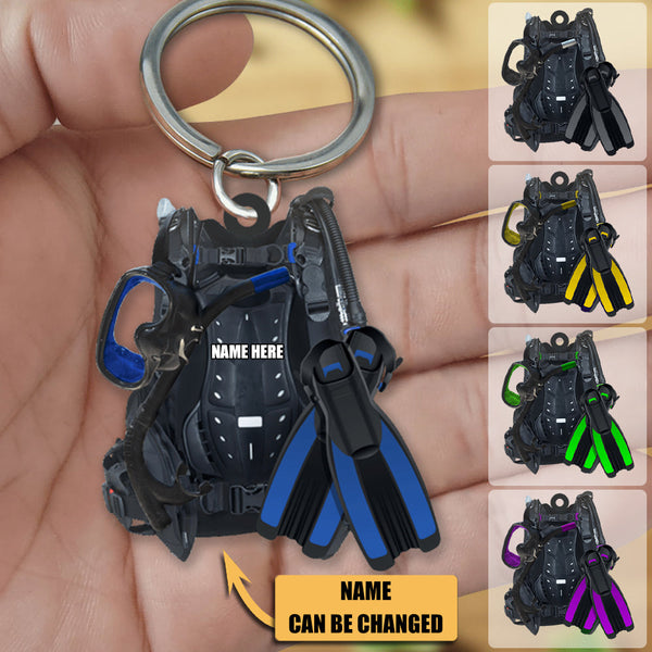 Personalized Electrician Tool Vest Acrylic Keychain - yeetcat