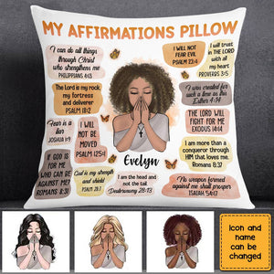 Christian Affirmations Pillow/ Pillow Case