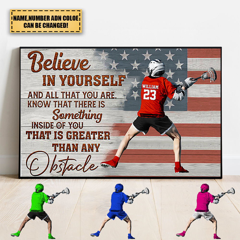 2022 New Release Personalized Lacrosse Players Horizontal Poster-Gift idea For Lacrosse lovers