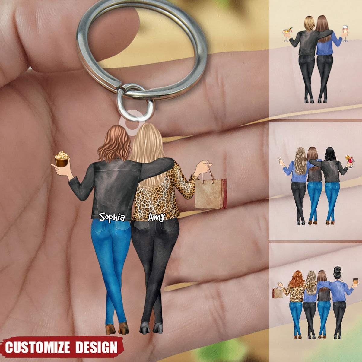 My Sister Is You - Personalized Acrylic keychain - Gift For Sisters