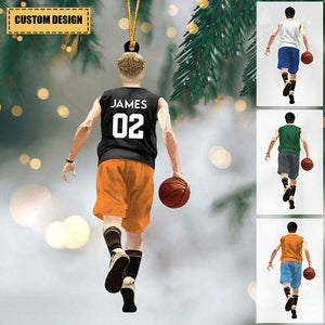 Personalized Acrylic Christmas / Car Hanging Ornament-Basketball Lovers