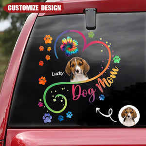 Custom Photo Dog Mom - Gift For Dog Lovers - Personalized Decor Decal