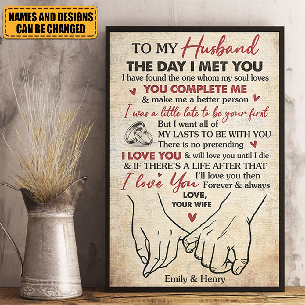 I Found The One Whom My Soul Loves - Couple Personalized Custom Vertical Poster - Gift For Husband Wife, Anniversary