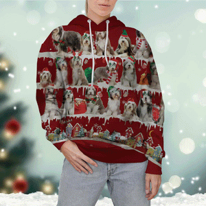 Bearded Collie - Snow Christmas - 3D Hoodie
