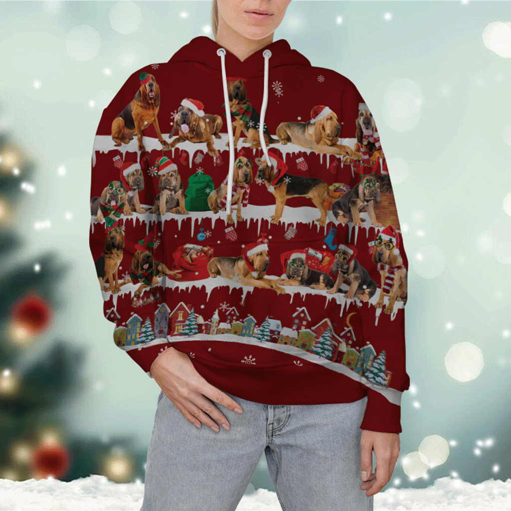 Bloodhound - Snow Christmas - 3D Hoodie