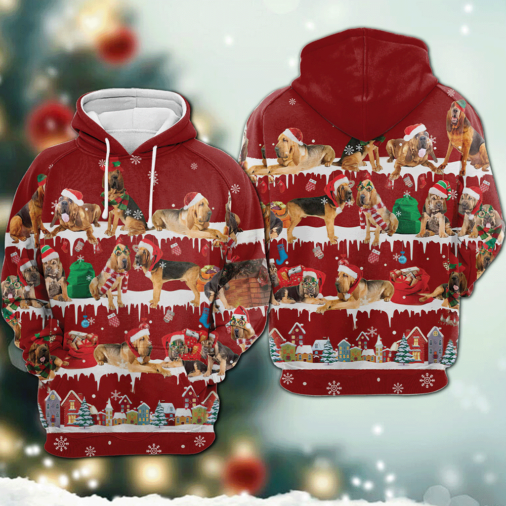 Bloodhound - Snow Christmas - 3D Hoodie