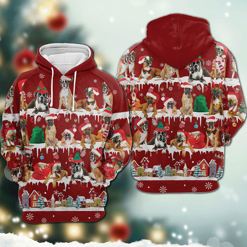 Boxer - Snow Christmas - 3D Hoodie