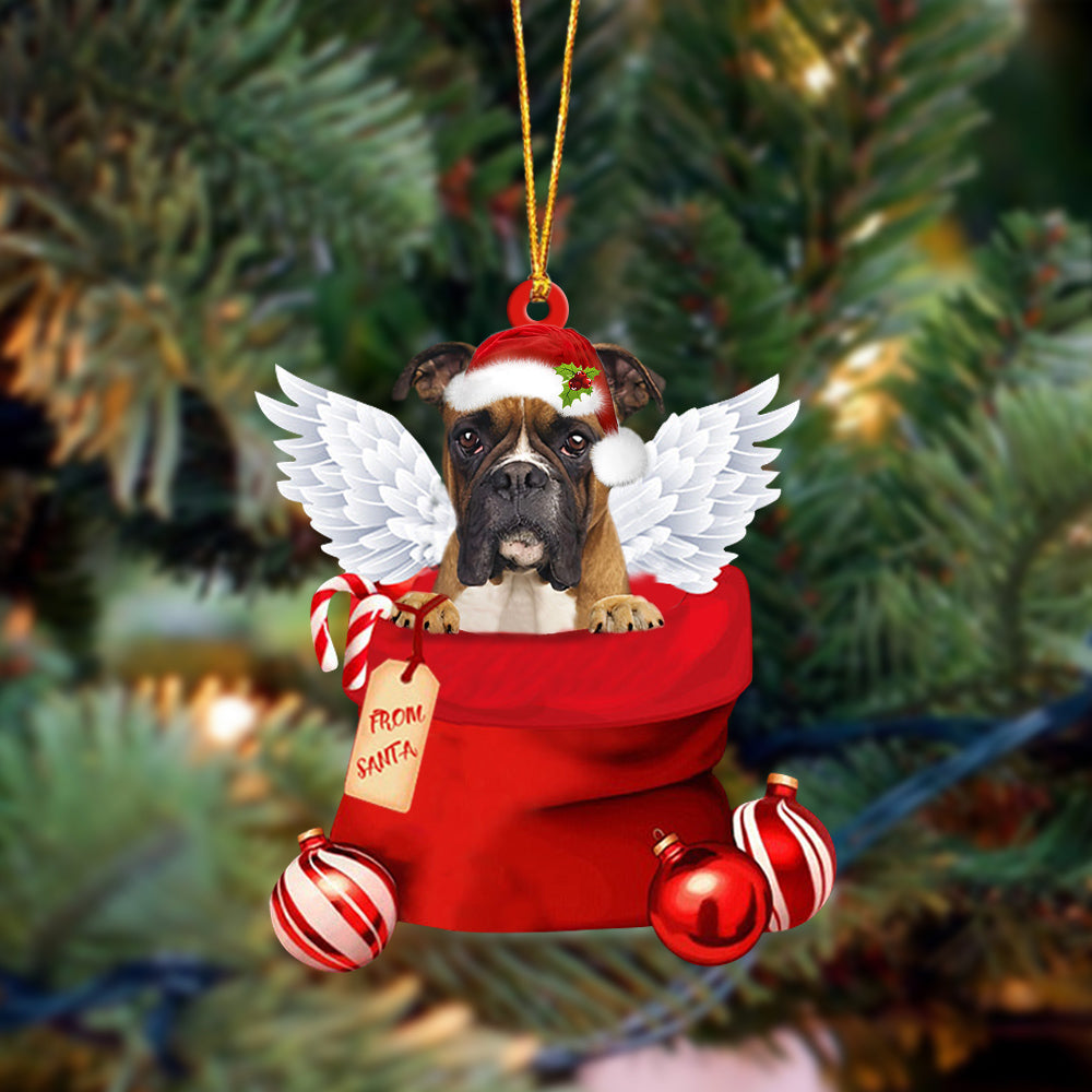 Boxer. In Mailbox Gift Christmas Ornament