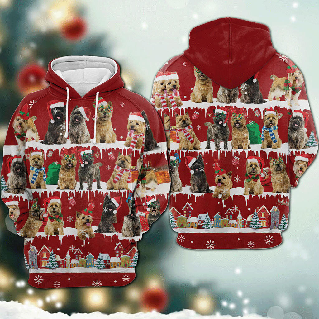 Cairn Terrier - Snow Christmas - 3D Hoodie