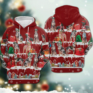 Catahoula Leopard - Snow Christmas - 3D Hoodie