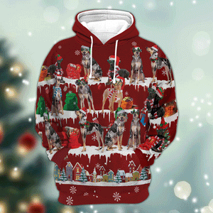 Catahoula Leopard - Snow Christmas - 3D Hoodie