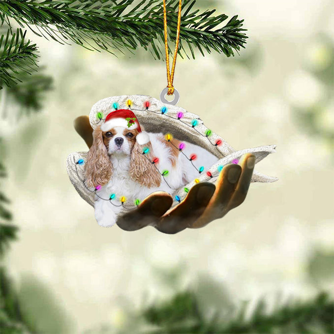Cavalier King Charles Spaniel 2 Sleeping Angel In God Hand Christmas Ornament