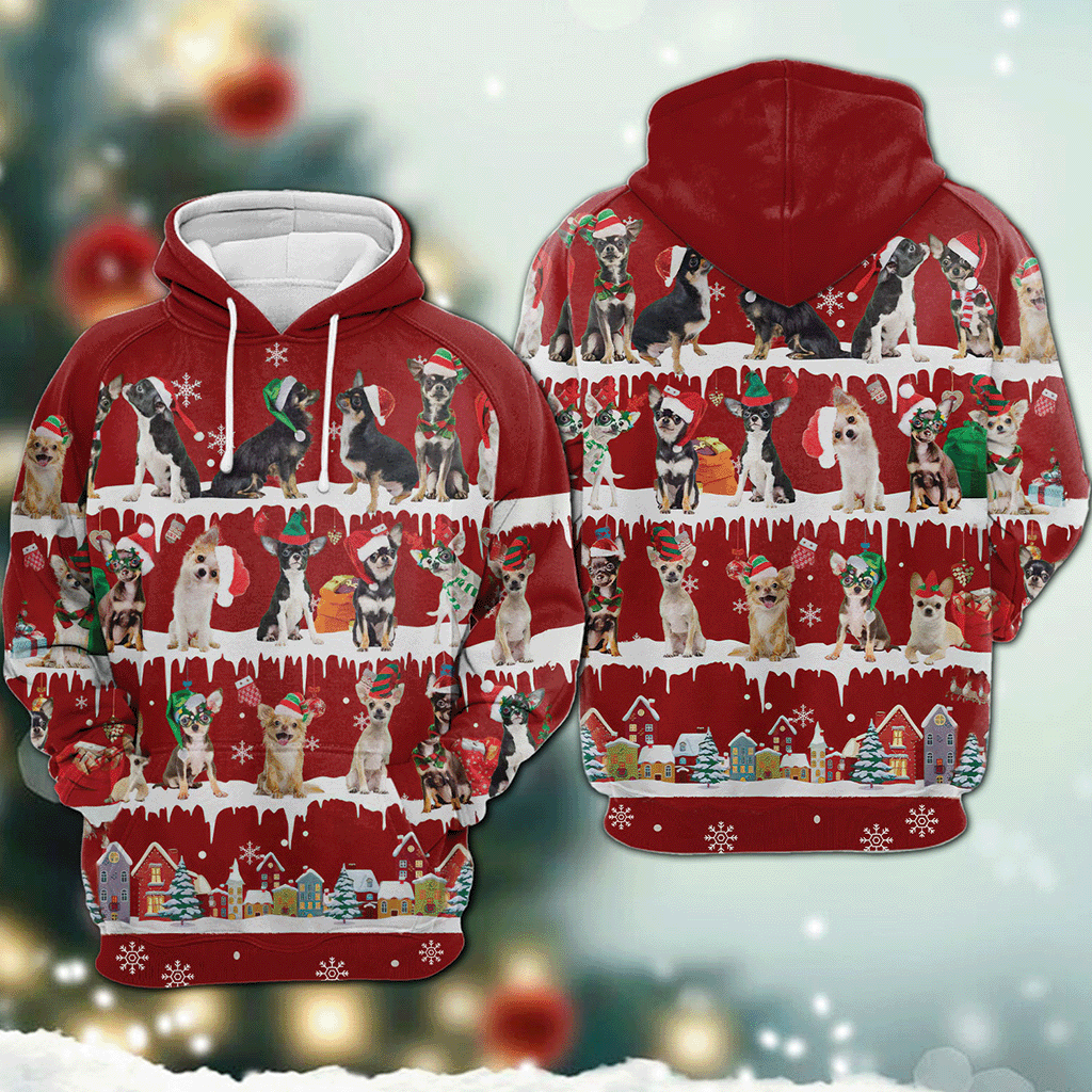 Chihuahua - Snow Christmas - 3D Hoodie