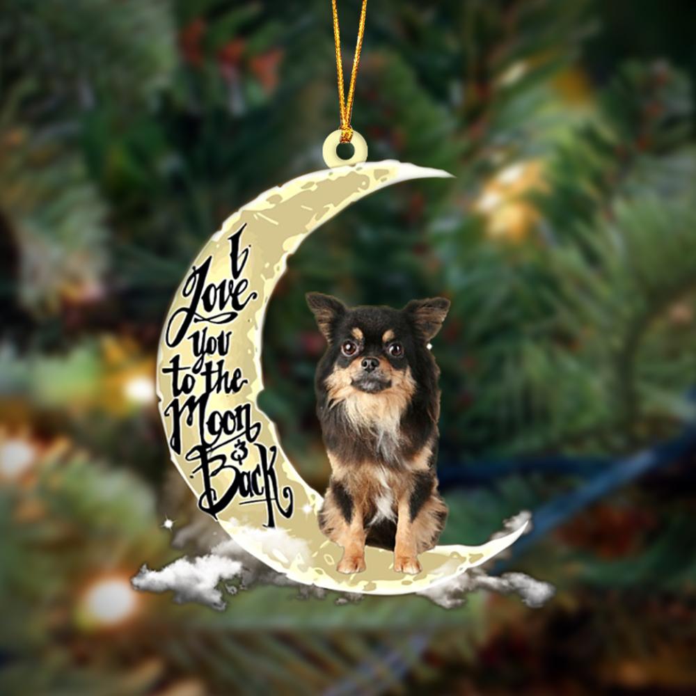 Chihuahua I Love You To The Moon And Back Hanging Ornament