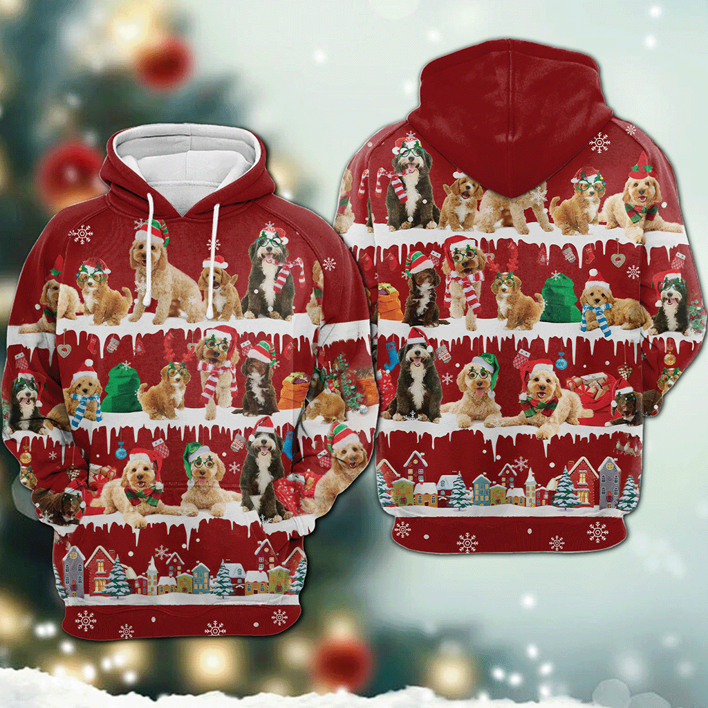 Cockapoo - Snow Christmas - 3D Hoodie