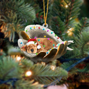 Cocker Spaniel Sleeping Angel In God Hand Christmas Ornament