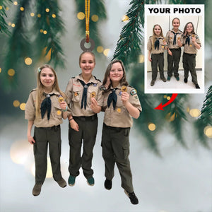 Personalized Scouting/Boy Scout Upload Photo Christmas Ornament