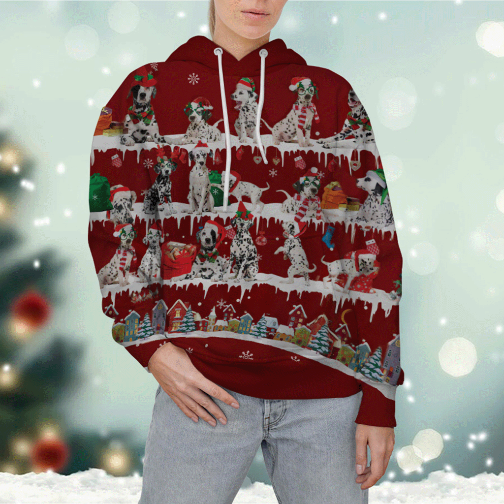 Dalmatian - Snow Christmas - 3D Hoodie