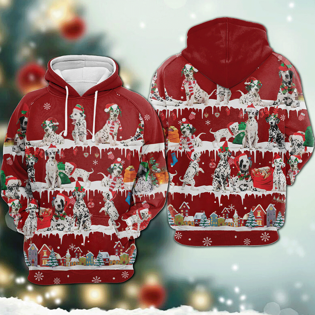 Dalmatian - Snow Christmas - 3D Hoodie