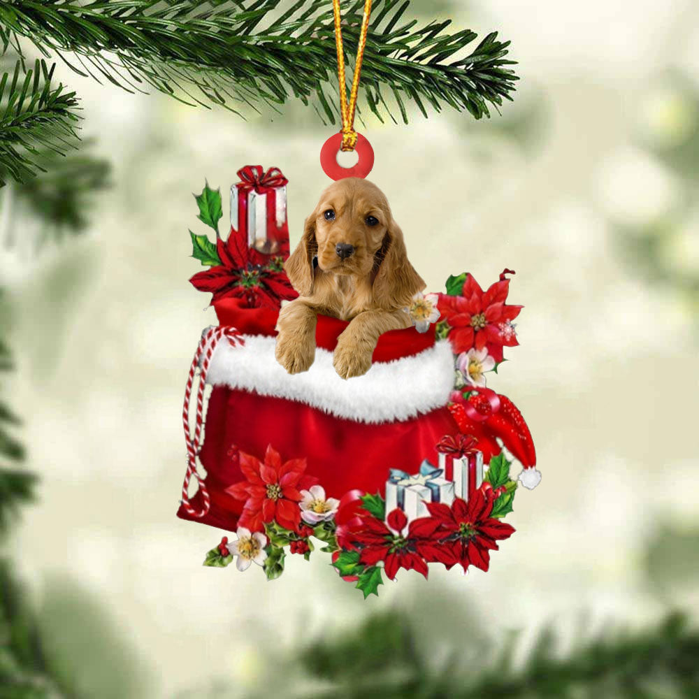 English Cocker Spaniel Gift Bag Christmas Ornament
