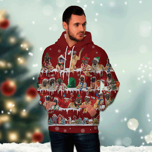 English Mastiff - Snow Christmas - 3D Hoodie