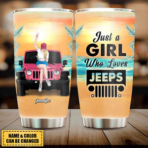 Custom Personalized Off-road Girl Tumbler - Gift For Off-road Lover