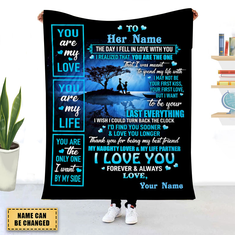 Special gift for Wife - Fiancee - Girlfriend Fleece Blanket