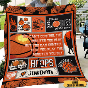 Personalized Basketball Fleece Blanket