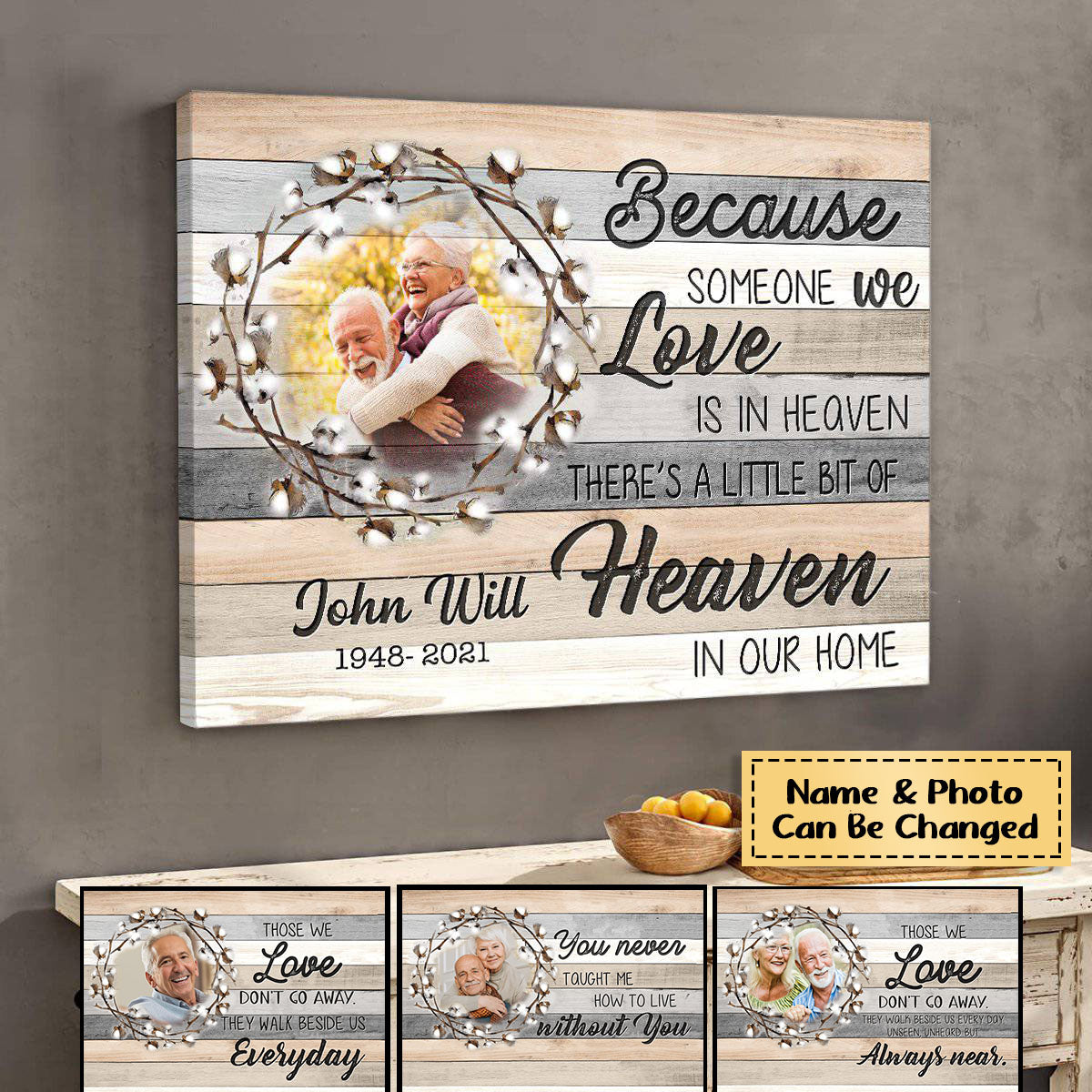 Because Someone We Love is in heaven - Memorial Mom/ Grandma/ Family Personalized Poster