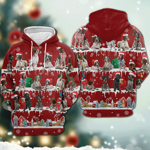 German Shorthaired Pointer - Snow Christmas - 3D Hoodie