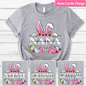 Nana Bunny And Kids, Gift For Grandma, Grammy, Mama, Nana, Mimi, Mother Day CTH01 T-Shirt