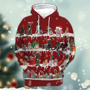 Great Dane - Snow Christmas - 3D Hoodie